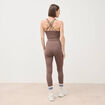Brassi&egrave;re ajust&eacute;e cropped marron femme