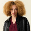 Veste oversize manches longues doubl&eacute;e noir femme