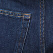 Jeans barrel taille haute broderie denim brut clean femme