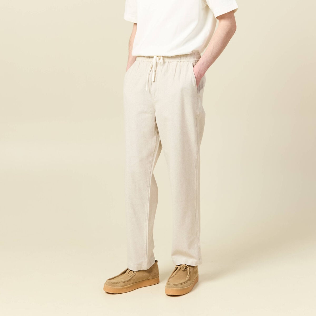 Pantalon chino beige homme