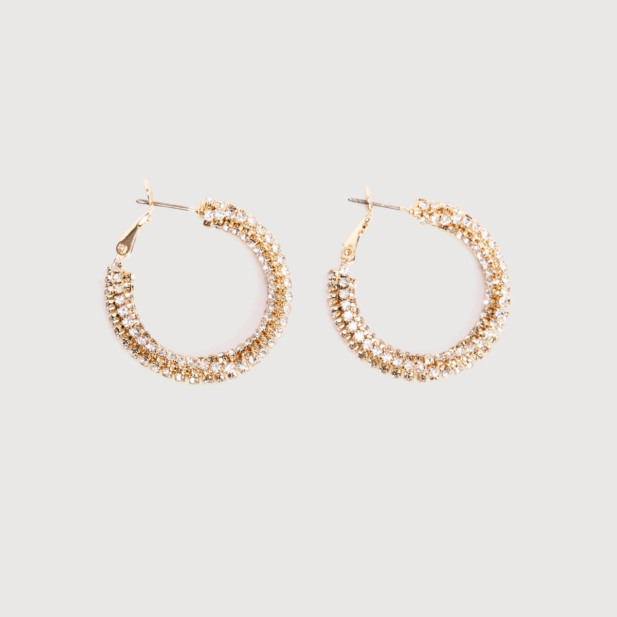Cr&eacute;oles avec strass couleur or femme