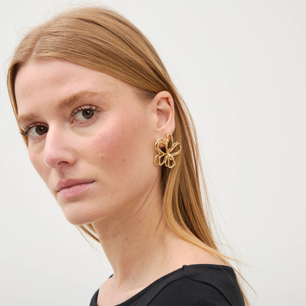 Boucles d'oreilles couleur or femme