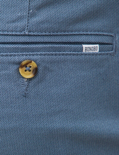 Pantalon chino slim bleu fonc&eacute; homme