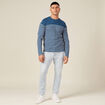 T-shirt manches longues bleu foncé homme