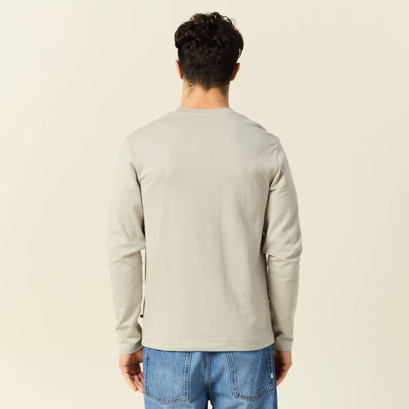 t shirt manches longues beige homme T-shirt manches longues beige homme