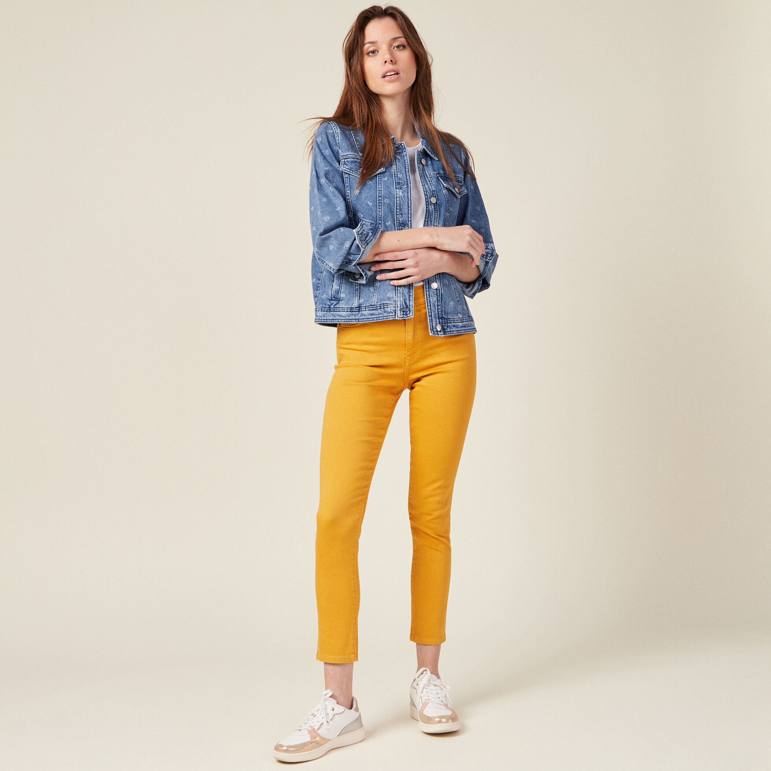 Good Vib s Pantalons et jeans Jaune Femme Vib s
