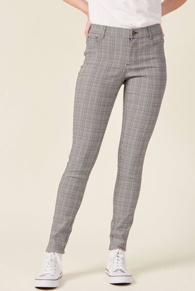 Pantalon skinny gris femme