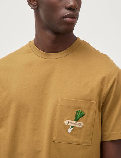 T-shirt en coton camel homme