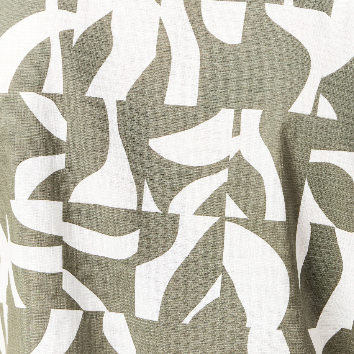 Chemise manches courtes vert kaki homme