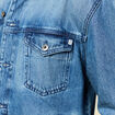 Veste droite en jean denim double stone homme