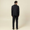 Blazer cintr&eacute; manches longues doubl&eacute; noir homme