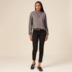 Sweat à capuche gris femme