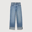 Jeans straight taille standard bleu femme