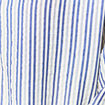 Chemise cintr&eacute;e col montant brod&eacute;e blanc femme