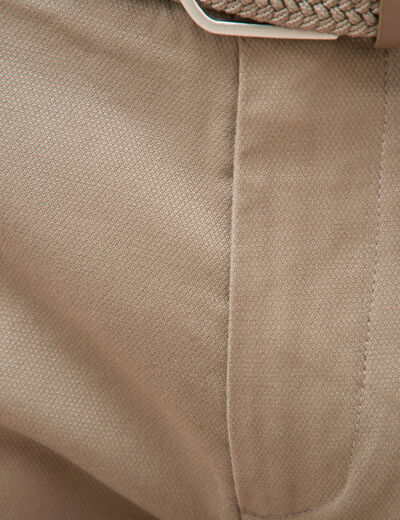 Pantalon straight longueur 32 ceinture taupe homme