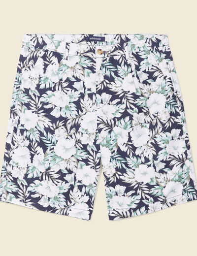 Bermuda slim bleu marine homme