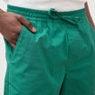 Bermuda en coton vert &eacute;meraude homme