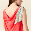 Débardeur sans manches rouge corail femme