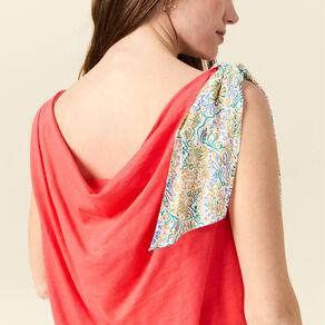debardeur sans manches rouge corail femme Débardeur sans manches rouge corail femme