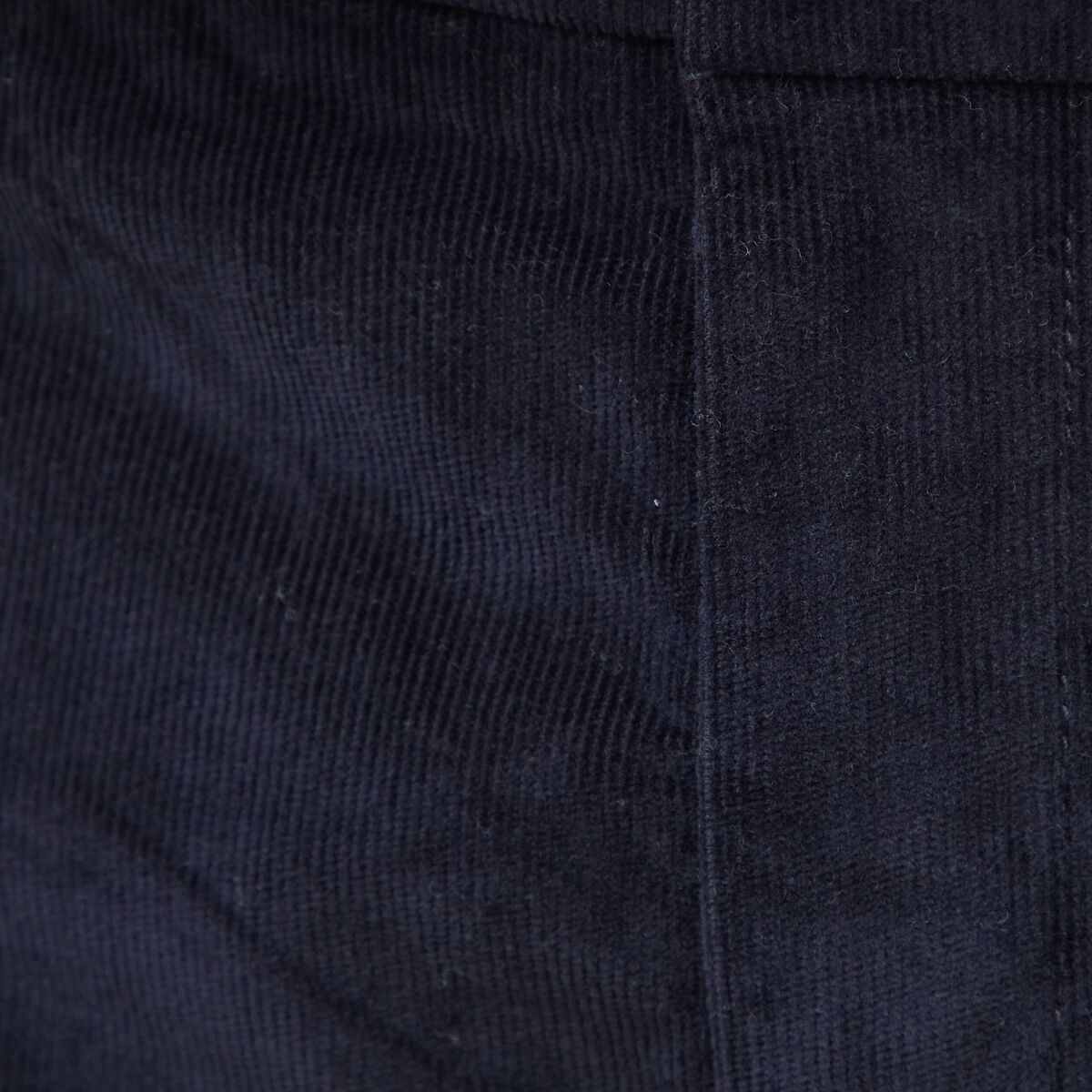 Pantalon straight velours longueur 32 bleu marine homme
