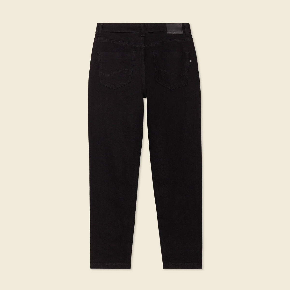 Jeans mom 7/8ème denim noir femme
