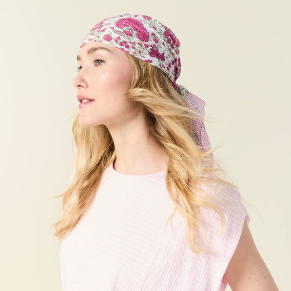 Foulard rose fushia femme
