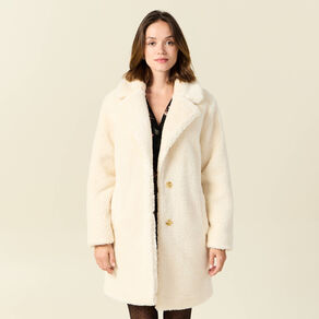 manteau long laine mouton creme femme Manteau long laine mouton creme femme