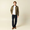 Veste col montant manches longues taupe homme
