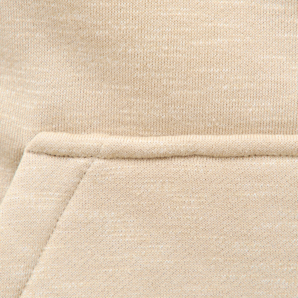 Sweat manches longues zipp&eacute; beige homme