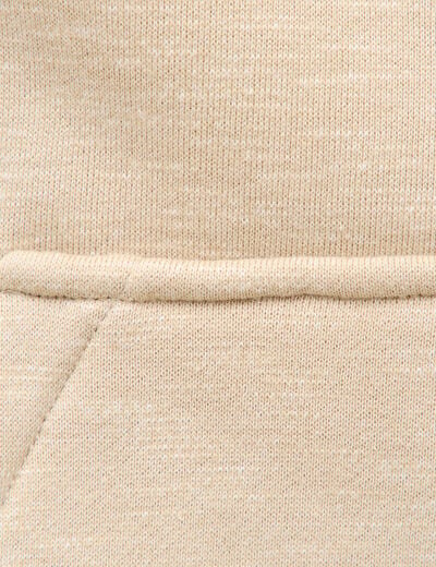 Sweat manches longues zipp&eacute; beige homme