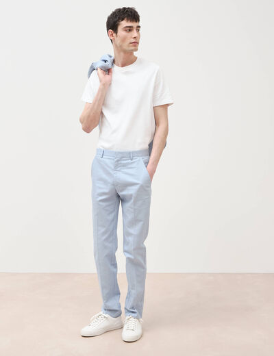 Pantalon chino bleu gris homme