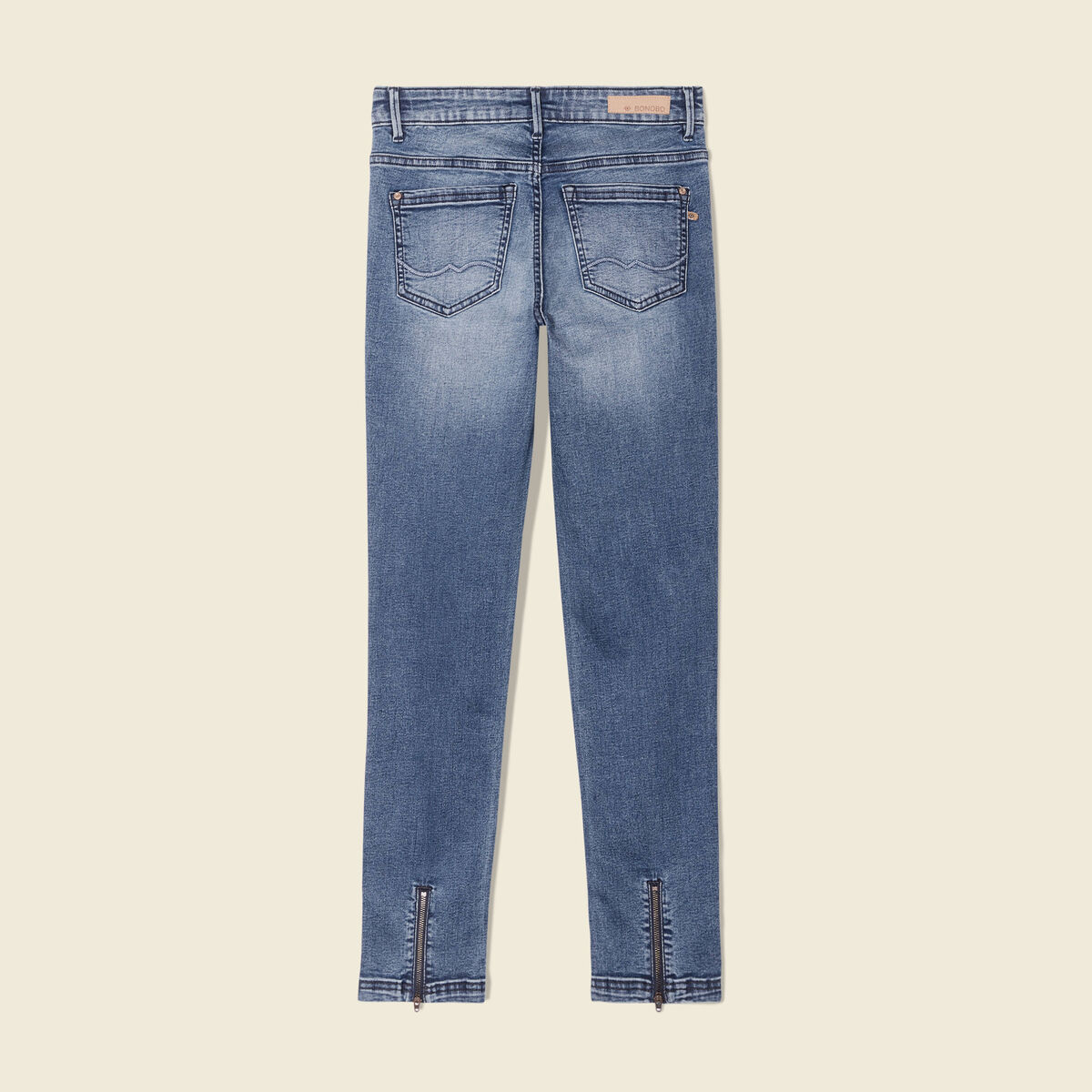 Jeans slim éco-responsable denim stone femme