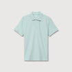 Polo cintr&eacute; manches courtes bleu gris homme