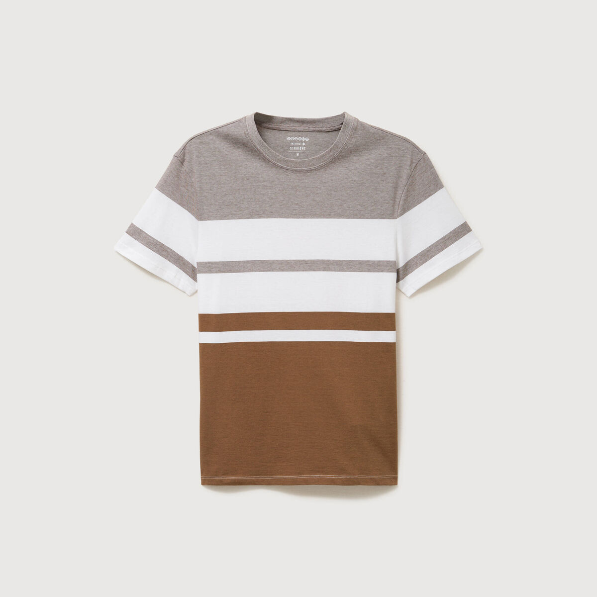 T-shirt manches courtes taupe homme
