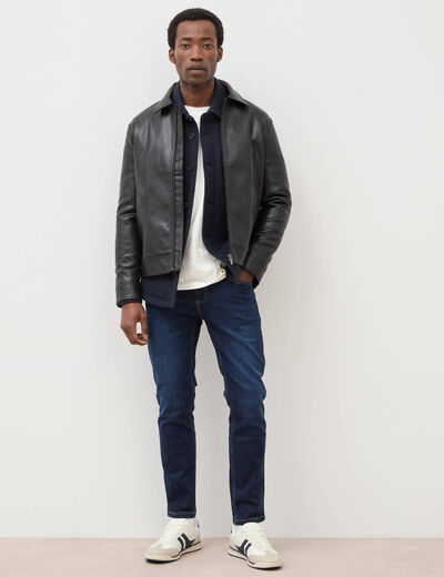 Jeans slim longueur 30 denim brut homme
