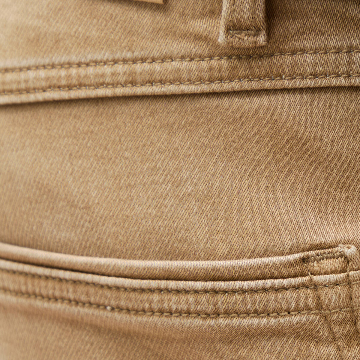 Jeans straight longueur 32 denim camel homme