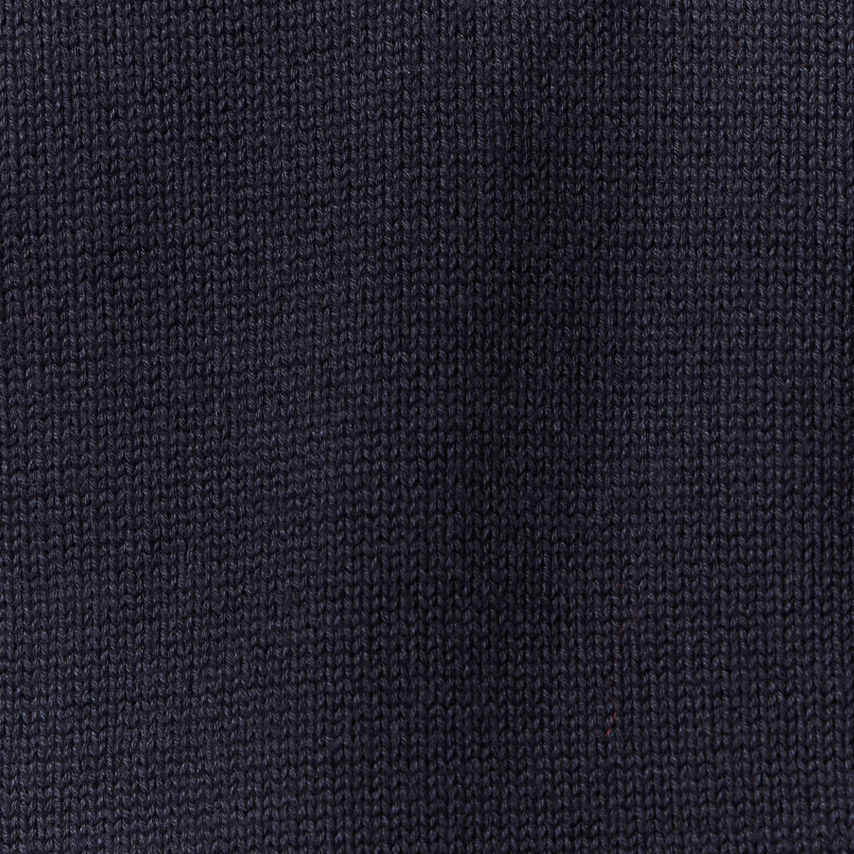 Pull manches longues col polo bleu marine homme