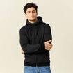Gilet manches longues zippé noir homme