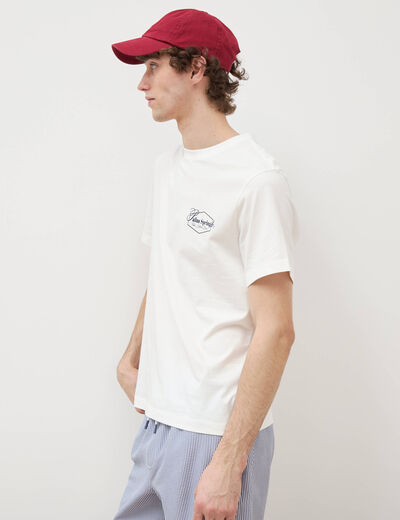 T-shirt en coton ecru homme