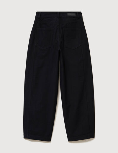 Pantalon coupe regular noir femme