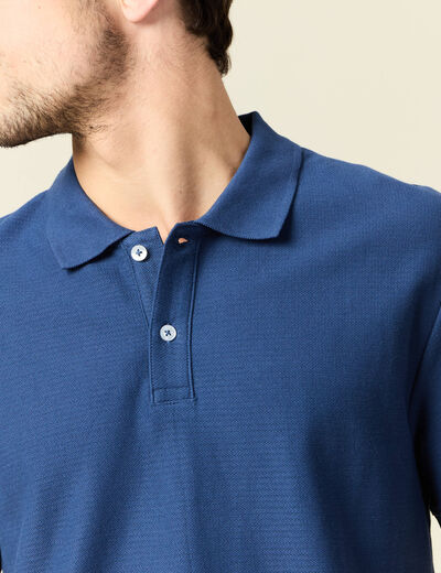 Polo manches courtes bleu foncé homme