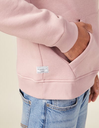 Sweat manches longues vieux rose homme