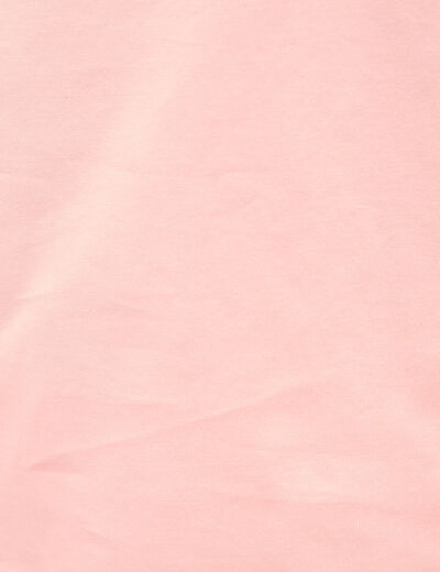 T-shirt droit col rond manches courtes rose saumon femme