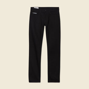 Jeans straight denim noir homme