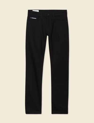 Jeans straight denim noir homme
