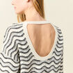 Pull manches longues gris clair femme