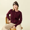 Gilet manches longues bordeaux femme