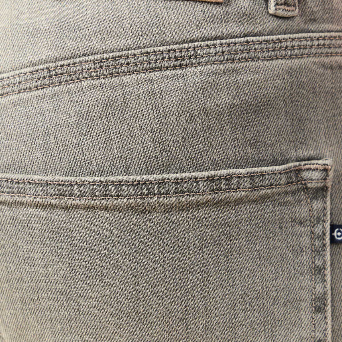 Jeans straight longueur 34 denim snow gris homme