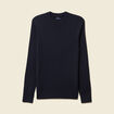 Pull col rond bleu marine homme