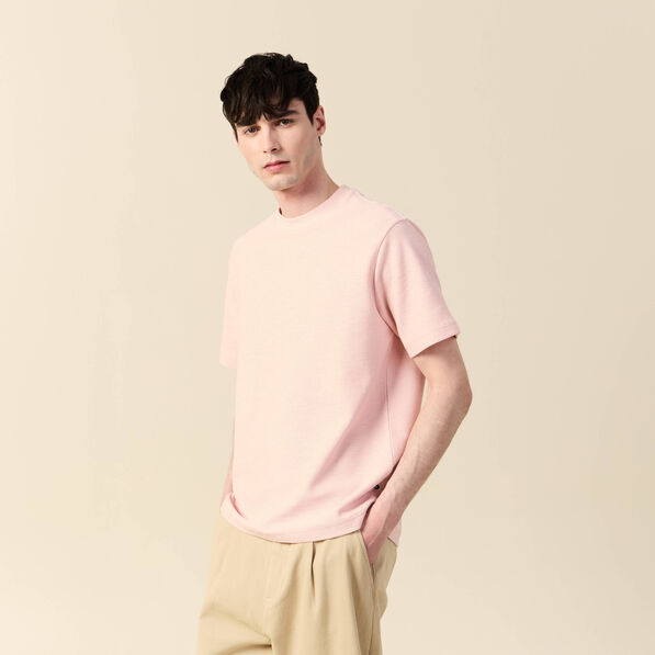 T-shirt manches courtes rose clair homme